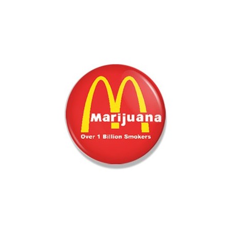 Значок Marijuana красный фото 1 — Shutka