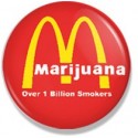 Значок Marijuana красный